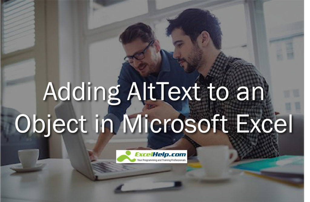 Adding AltText to an Object in Microsoft Excel