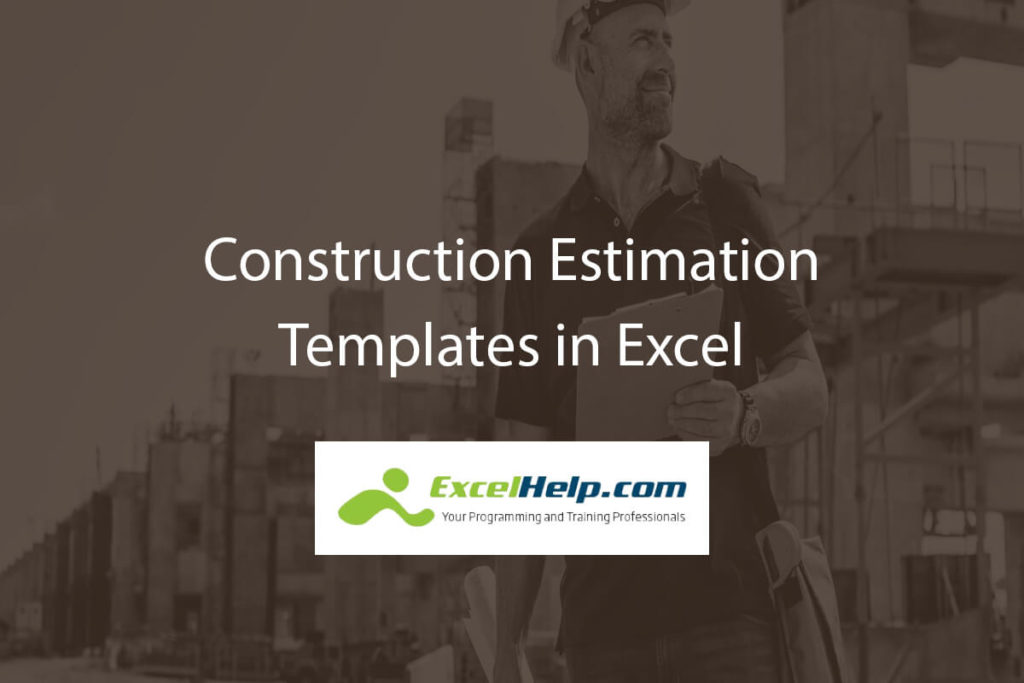 Construction Estimation Templates in Excel
