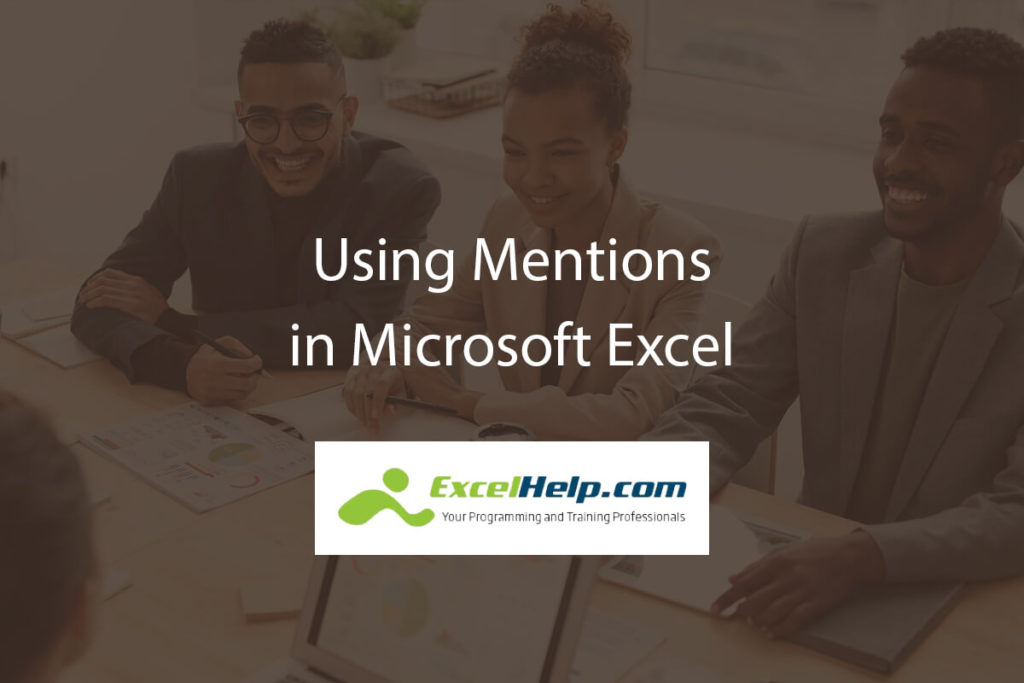 Using Mentions in Microsoft Excel